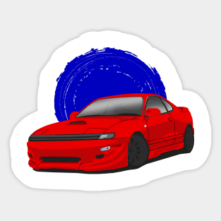 Red Toyota Celica Gts St185 Sticker